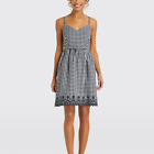 Neu mit Etikett (150 $) besticktes Gingham-Kleid Draper James, Größe 10