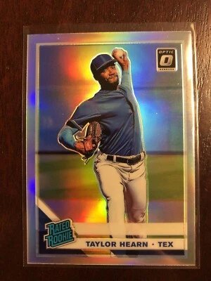 2019 Donruss Optic TAYLOR HEARN RATED ROOKIE SILVER PRIZM #54 RANGERS - Image 1 of 2