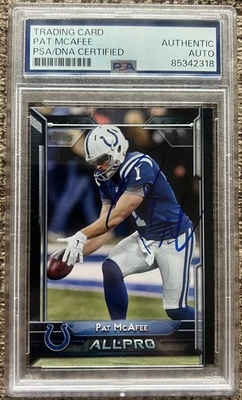 Pat McAfee Signed Slabbed 2015 Topps Rookie Card Indianapolis Colts PSA/DNA - Image 1 of 2