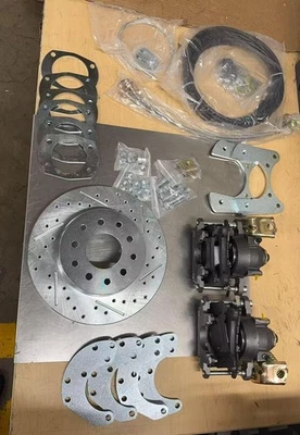 Brake Disc Set Rear w/ Parking Brake Cables for Ford 8" and 9" DBK9 - Image 1 of 2