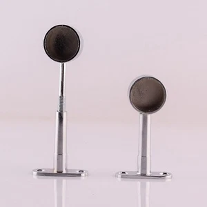 Round Chrome Bracket for 25mm For Wardrobe Rail Chrome Socket Extendable - Picture 1 of 32