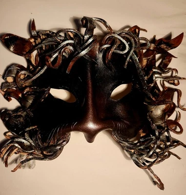 Halloween-Original LEATHER Elder Cat Mask - Image 1 of 4