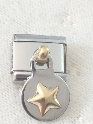 Auténtico Dije Italiano Nominación Cuelga Estrella Dorada A42 Foto 1 de 3