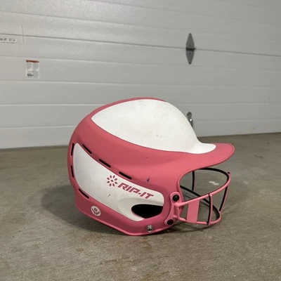Batting Helmet Rip-It Vision Classic Softball Helmet Pink White S/M 6-6 7/8 - Image 1 of 4