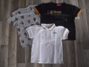 3 Kurzarm-T-Shirts für Jungs, Gr. 122/128, H&M, manguun, VINGINO