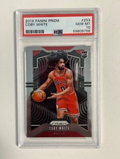 COBY WHITE 2019-20 Panini Prizm PSA 10 Gem Mint RC Rookie Card #253
