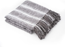Salt Earth Slub Blankets 100% Cotton Cozy 50"x70" Slub, Ex-calibur 