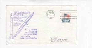 Space cover, 15th ann. Explorer 1 Canaveral cancel, Whitney cachet, 1973 - Picture 1 of 1