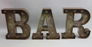8" BAR Letters Light up Man Cave Home Bar Letters - Picture 1 of 4