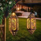 Solar Hanging Lanterns Outdoor Waterproof, Big Fairy Moon Metal Decorative