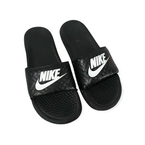 Nike Benassi Jdi Black & White Slides Sandals 343881-011 WOMENS 9 S1-31 - Picture 1 of 5
