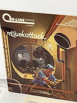 Mouskattack 1981 game by Sierra On-Line Systems for Apple II - Image 1 of 4