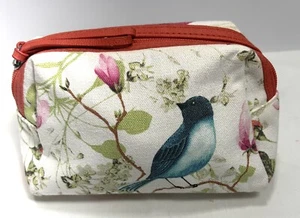Makeup Bag Small Travel Purse Birds Pockets Mothers Day - Picture 1 of 5