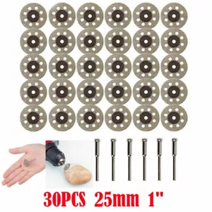 Kit ruote da taglio diamantate 30+6 per utensile rotante Dremel smerigliatrice disco metallico 1" - Foto 1 di 12
