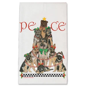 German Shepherd Christmas Kitchen Towel Holiday Pet Gifts - Picture 1 of 1