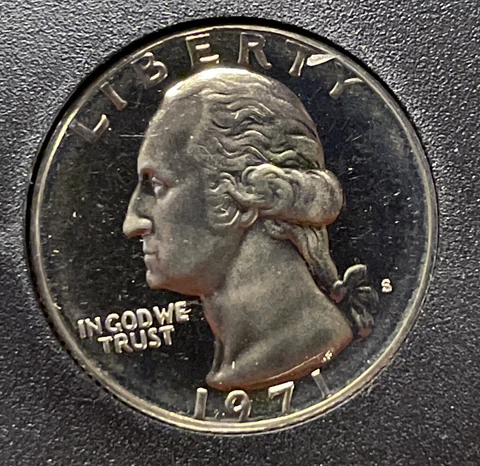1971 S Washington *PROOF* Quarter FROM PROOF SET Cover