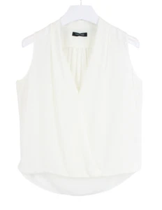 MARCIANO BY GUESS Blouse Women's (EU) 44 Transparent V Neck Lightweight - Picture 1 of 10