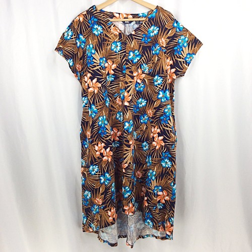 VETEMENTS Abito Lands End donna taglia media floreale hawaiano tropicale hi tasche basse