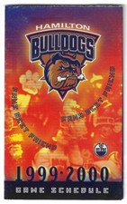 1999-00 Hamilton Bulldogs AHL Hockey Schedule !!! Molson Canadian