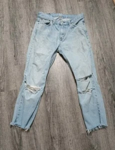 Levis 511 Jeans Mens 29x25 Cropped Denim Straight Leg Slim Fit Distressed Grunge - Picture 1 of 9