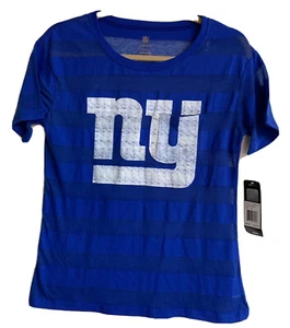 NFL New York Giants NWT ladies juniors collection tee shirt sz M Blue - Picture 1 of 7