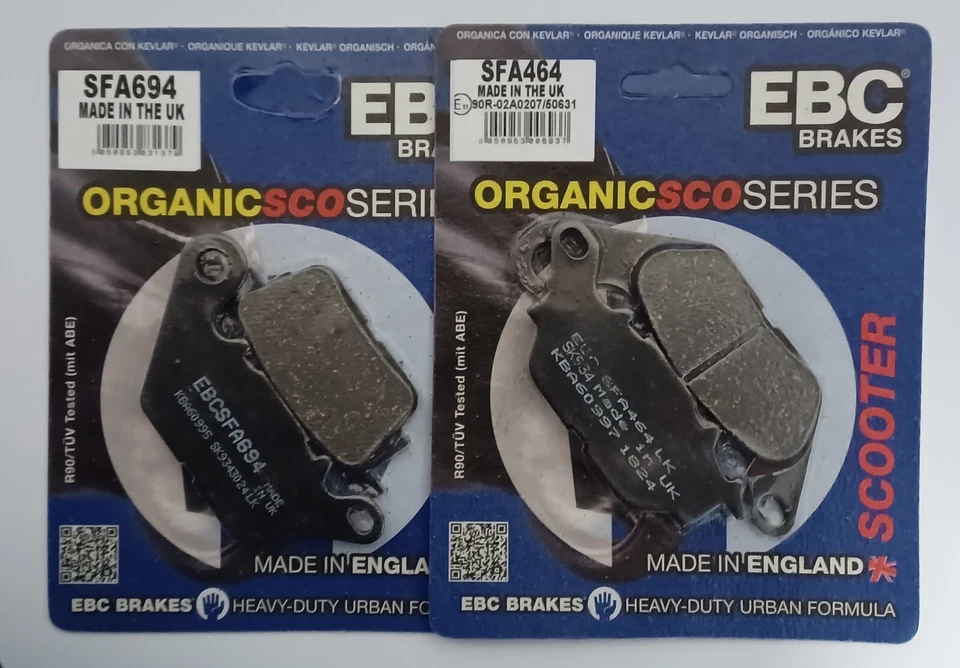 EBC Organic FRONT & REAR Brake Pads Fits YAMAHA N MAX 125 GPD125 (2015 to 2025) - Image 1 of 4