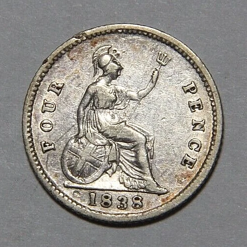 1838 Great Britain 4 Pence Groat Nice Condition -3792- - Image 1 of 2