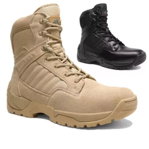 NORTIV8 Men's Military Tactical Work Boots Side Zipper Hiking Combat Boots Shoes - Picture 1 of 20