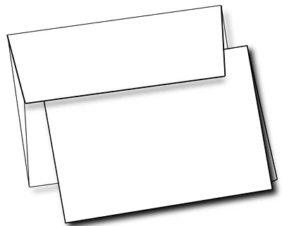 Heavyweight White Blank Cards With White Envelopes 100 5x 7 Greeting Cards Blan