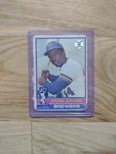 1976 Topps #550 Hank Aaron  p/F Milwaukee Brewers Read