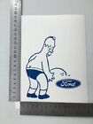 Hommer Pissing On Ford Bumper Sticker, Vinyl Decal, 9 Colours, Brand New