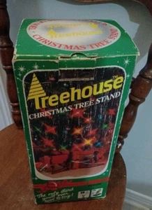 VNTG Treehouse Christmas Tree Stand 3 Legged Complete Set - Orig. Box! Canadian  - Picture 1 of 2