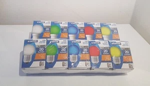 5 Pack Coloured LED Light Bulbs 0.5w Golf Ball BC/ES,WHITE,GREEN,BLUE,RED,YELLOW - Picture 1 of 5