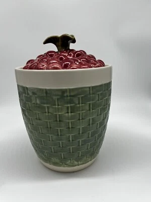 Tarro de galletas Pfaltzgraff Jamberry púrpura uvas con tapa 8,25" de alto Foto 1 de 4