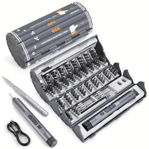 138 in 1 Mini Elektro Schraubendreher Set Präzision Magnet Kreuzschlitz Bits Tragbar - Bild 1 von 10