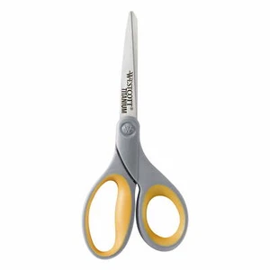 Titanium Bonded Straight Sewing Scissors, 7",Gray & Yellow - Picture 1 of 9