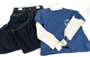 DeCalvin Klein Boys 2 pc Set Top & Jeans Sz 4 - New - Picture 1 of 10