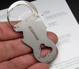 RICHARTZ Key Organizer CLASSIC, Multitool, Kapselheber, Einkaufswagenlöser, EDC