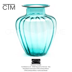 Ctm Comtesse - Capri Türkis - Vase für Blumen Glas H CM 35 - Einzelhändler - Bild 1 von 2