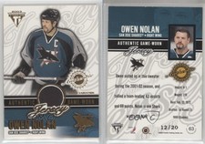 2002-03 Pacific Private Stock Titanium /20 Owen Nolan #63 Patch