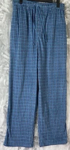 Faded Glory Mens Medium 32-34 Blue Plaid Flannel Pajama Bottom Lounge Pants - Picture 1 of 7