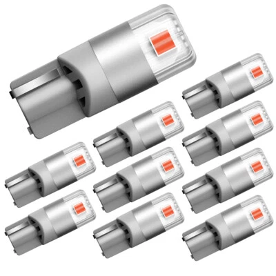 10X Bombilla Ámbar AUXITO 175 2825 Super Brillante 168 194 T10 LED Estacionamiento 3000K Foto 1 de 4