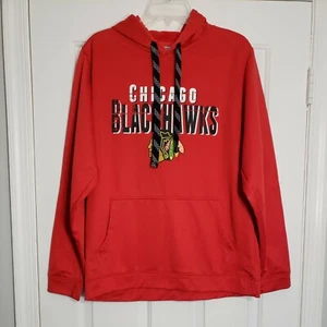 Chicago Blackhawks NHL Hoodie Sweatshirt Levelwear Red Logo Men's Large - Picture 1 of 6