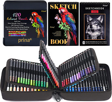 Art Supplies 120 Colors Colored Pencils Set for Adults Coloring Books with Sketc