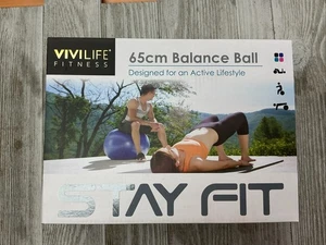 Vivilife Fitness 65 Cm Exercise Yoga Balance Ball with Pump, Brand New - Picture 1 of 3