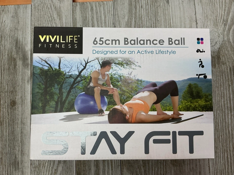 Vivilife Fitness 65 Cm Exercise Yoga Balance Ball with Pump, Brand New - Image 1 of 3