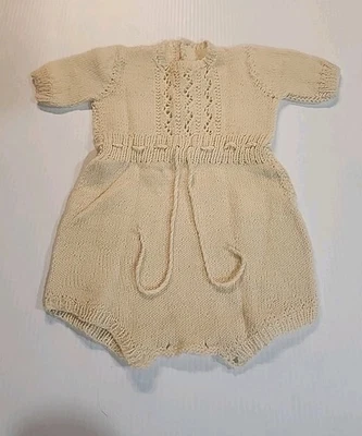 Mameluco vintage tejido a ganchillo de 1 pieza para niños pequeños Foto 1 de 4
