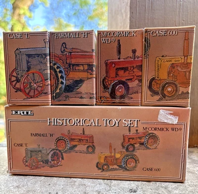 1989 ERTL Historical Set Farmall H Case L McCormick WD-9 CASE 600 4400 NIB - Image 1 of 4