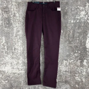 Perry Ellis Mens Size 30x32 Slim Fit Stretch Low Rise Straight Leg Pants Purple - Picture 1 of 12