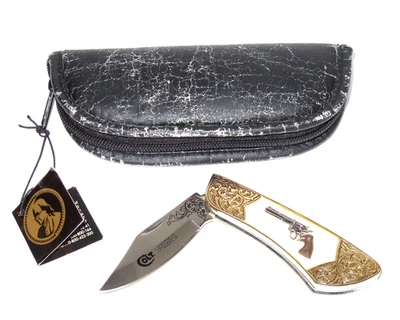 Vintage Franklin Mint Colt Collector Knife 1955 Python 357 Magnum Revolver CASE! - Image 1 of 4